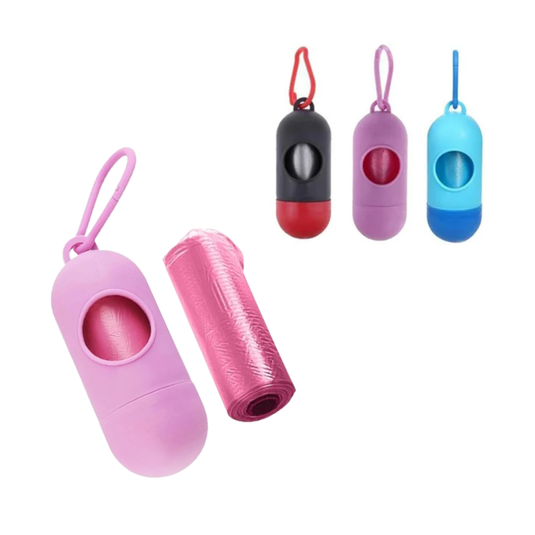 Dispensador de Bolsas para Mascotas con 2 Rollos Incluidos